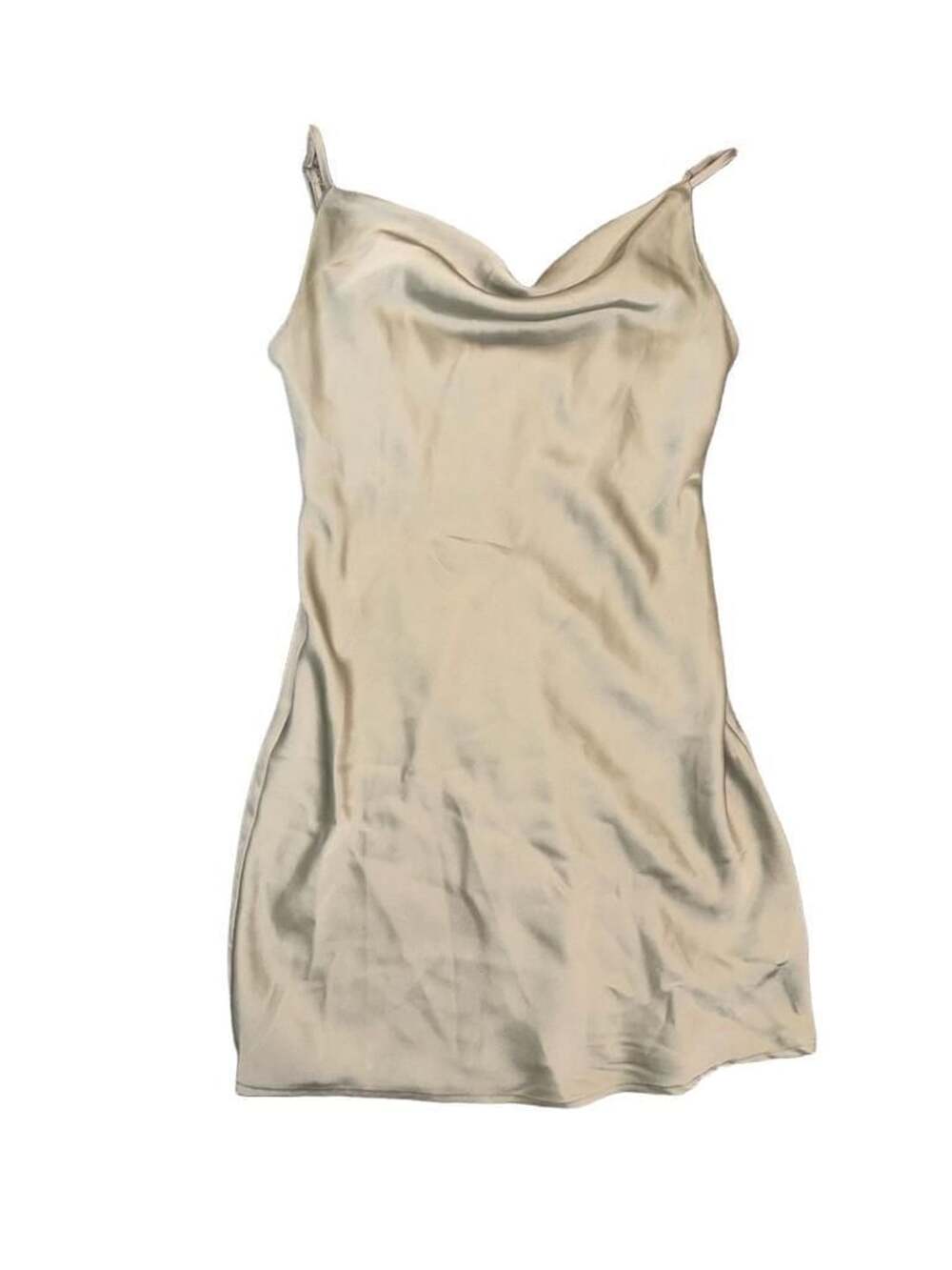 Urban Outfitters Satin Cowl Neck Slip Mini Dress Sage Green Size S